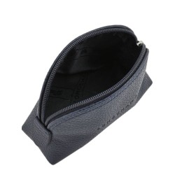 Porte-monnaie zippé Le Foulonné cuir LONGCHAMP Navy