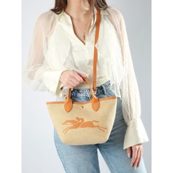 Sac panier S Le Panier Pliage LONGCHAMP Abricot