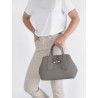 Sac porté main M Roseau cuir LONGCHAMP Tourterelle