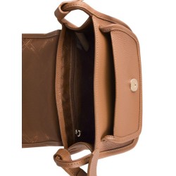 Sac bandoulière S Le Foulonné cuir LONGCHAMP Caramel