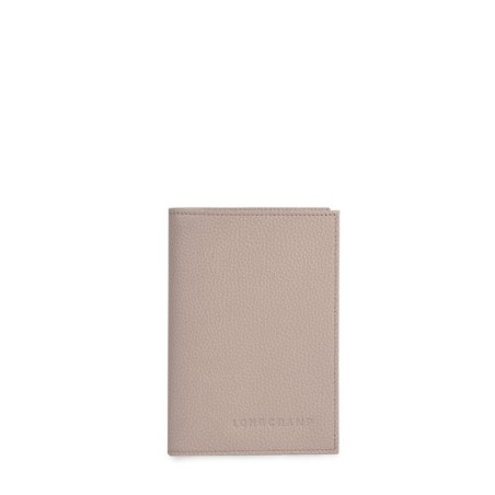 Etui passport Le Foulonné cuir LONGCHAMP Tourterelle
