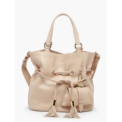 Sac seau M Premier flirt cuir LANCEL Cappuccino doré