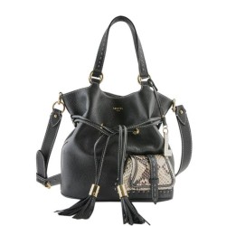 Sac seau M Premier Flirt Python cuir LANCEL Noir roccia