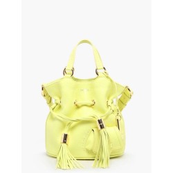 Sac seau S Premier Flirt cuir LANCEL Citron vert
