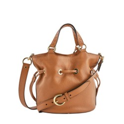 Sac seau S Premier Flirt cuir LANCEL Camel