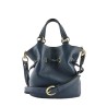 Sac seau S Premier Flirt cuir LANCEL Bleu petrole