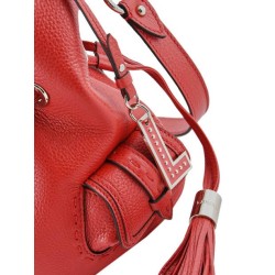 Sac seau S Premier Flirt cuir LANCEL Rouge lancel