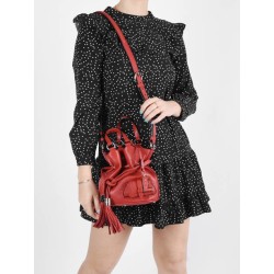 Sac seau S Premier Flirt cuir LANCEL Rouge lancel