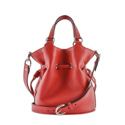 Sac seau S Premier Flirt cuir LANCEL Rouge lancel