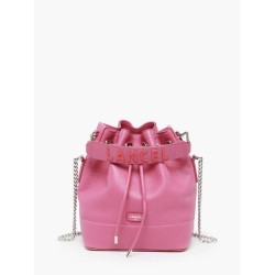 Sac seau S Ninon cuir LANCEL Cerise citrouille