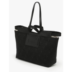 Sac cabas Camille Jacquard et cuir LANCEL Noir