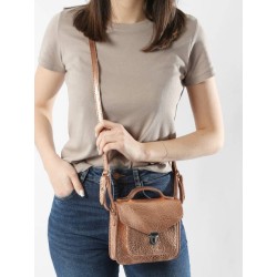 Sac bandoulière Mademoiselle George XS cuir PAUL MARIUS Or rose