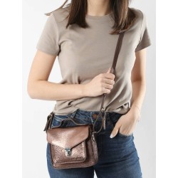 Sac bandoulière Mademoiselle George XS cuir PAUL MARIUS Cuivré