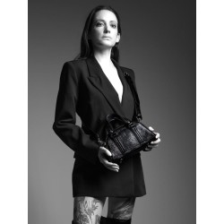 Sac A Main Porté éPaule Cuir Doré Femme Lemini Bowling Éclipse