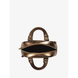 Sac A Main Porté éPaule Cuir Cuivré Femme Lemini Bowling Cuivré