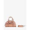 Sac A Main Porté éPaule Cuir Or Rose Femme Lemini Bowling Or Rose