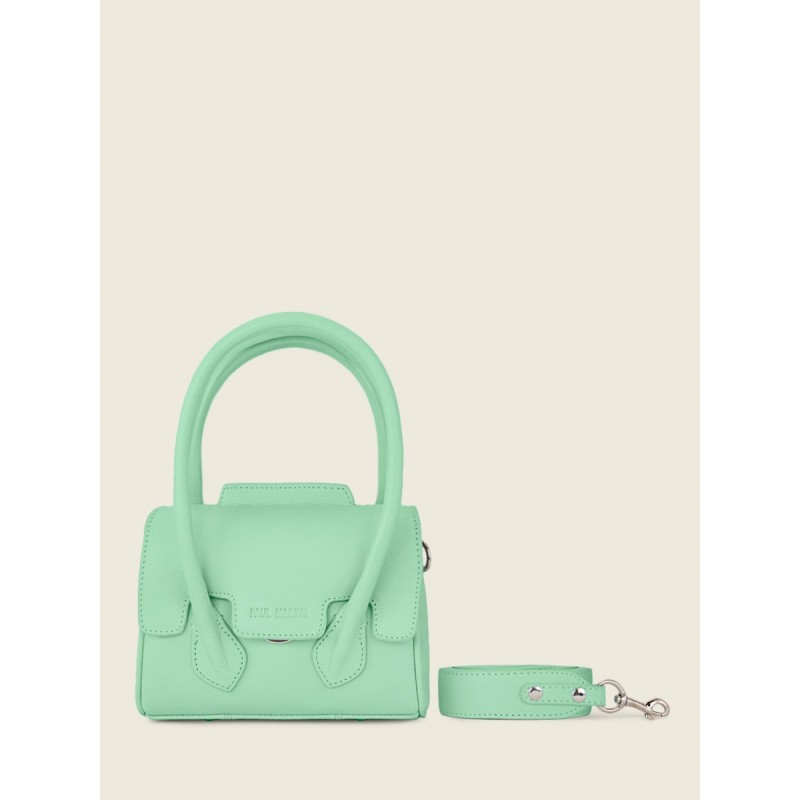 Mini Sac à Main Cuir Vert Femme Colette Xs Pastel Menthe