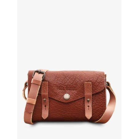 Sac BandoulièRe Cuir Femme Marron Lemini Indispensable Naturel