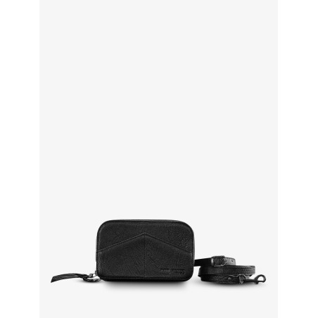 Sac Ceinture Cuir Femme Noir Paula Noir