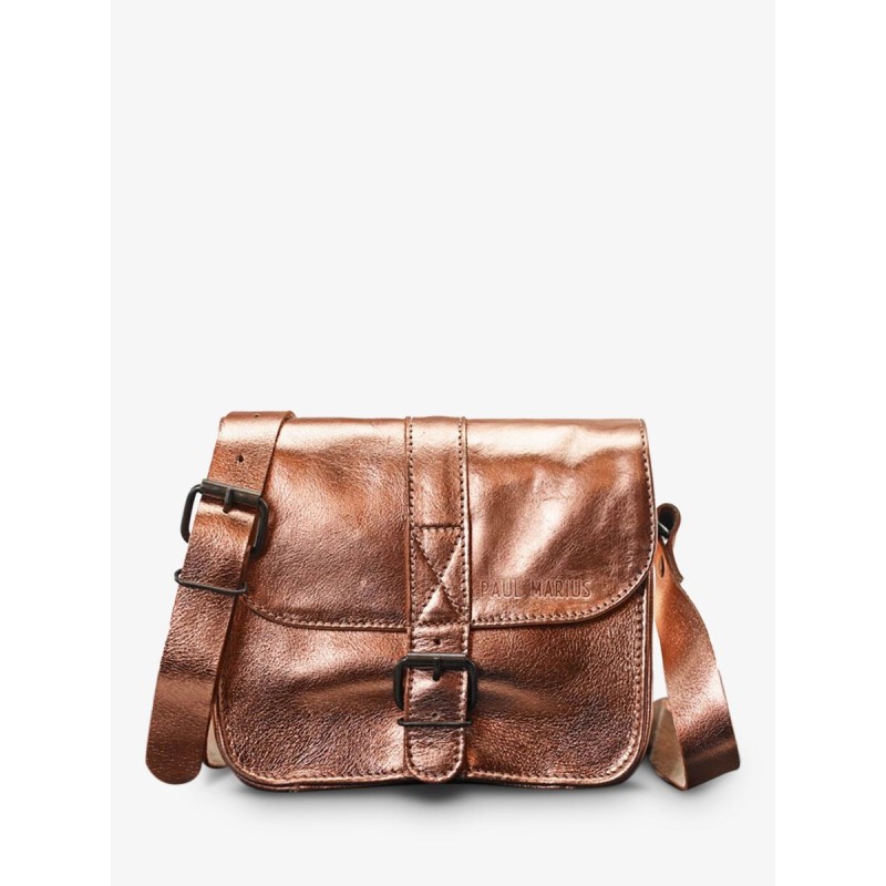 Petit Sac BandoulièRe Cuir Or Rose Femme L'Essentiel Or Rose