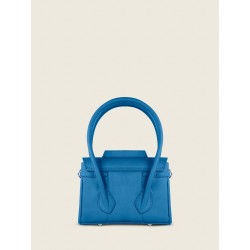 Mini Sac à Main Cuir Bleu Femme