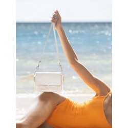 Mini Sac BandoulièRe Cuir Blanc Femme