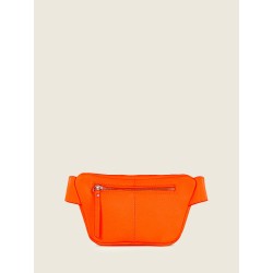 Mini Sac Banane Cuir Orange Femme