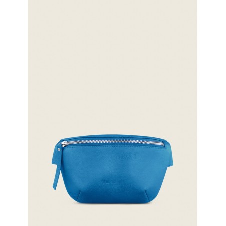 Mini Sac Banane Cuir Bleu Femme