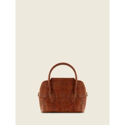 Mini Sac à Main Cuir Marron Femme