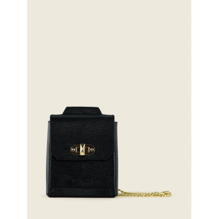 Sac TéLéPhone Cuir Noir De Jais