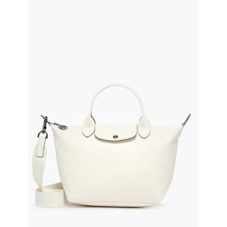 Sac porté main S Le Pliage Xtra cuir LONGCHAMP Ecru