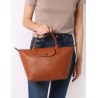 Sac porté main S Le Pliage Xtra cuir LONGCHAMP Cognac