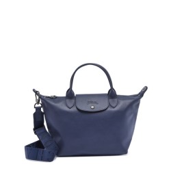 Sac porté main S Le Pliage Xtra cuir LONGCHAMP Navy