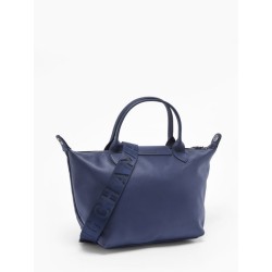 Sac porté main S Le Pliage Xtra cuir LONGCHAMP Navy