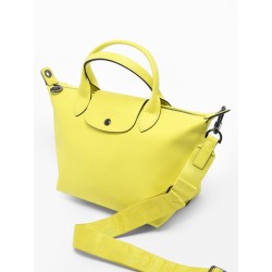 Sac porté main S Le Pliage Xtra cuir LONGCHAMP Citron