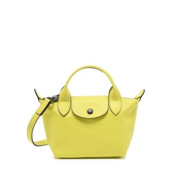 Sac XS Le Pliage Xtra cuir LONGCHAMP Citron