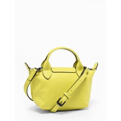 Sac XS Le Pliage Xtra cuir LONGCHAMP Citron