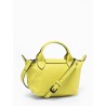 Sac XS Le Pliage Xtra cuir LONGCHAMP Citron
