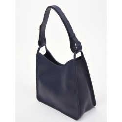 Sac porté épaule Le Foulonné cuir LONGCHAMP Navy