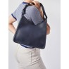 Sac porté épaule Le Foulonné cuir LONGCHAMP Navy