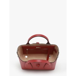Sac porté main S Roseau Box cuir avec bandoulière LONGCHAMP Acajou
