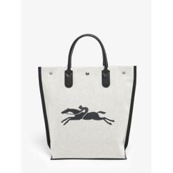 Sac cabas M Essential en toile LONGCHAMP Ecru