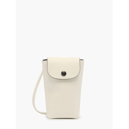 Étui téléphone Le Pliage Xtra cuir LONGCHAMP Ecru