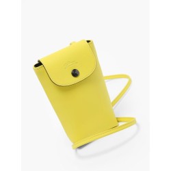 Étui téléphone Le Pliage Xtra cuir LONGCHAMP Citron