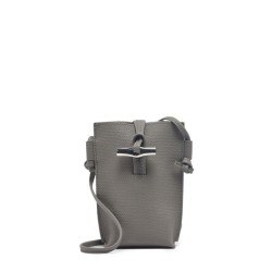 Etui téléphone Roseau cuir LONGCHAMP Tourterelle