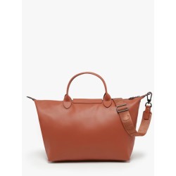Sac porté main Le pliage xtra cuir LONGCHAMP Cognac