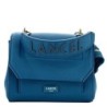 Lancel
Petit sac rabat S Ninon en cuir grainé et lisse Bleu pétrole