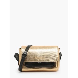 Sac bandoulière Diane XS Noir Or cuir PAUL MARIUS Or noir