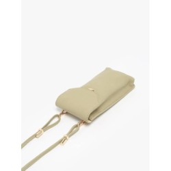 Etui téléphone Eva Art Déco cuir PAUL MARIUS Amande