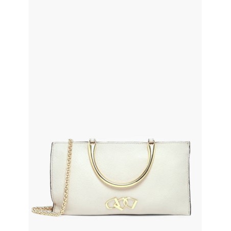 Sac de soirée Jumping cuir ETRIER Craie